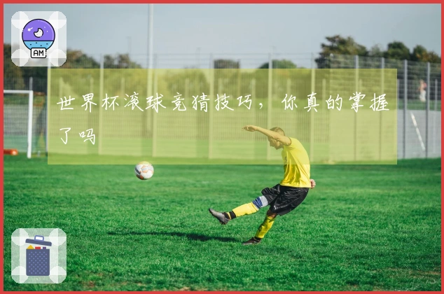 世界杯滚球竞猜技巧，你真的掌握了吗